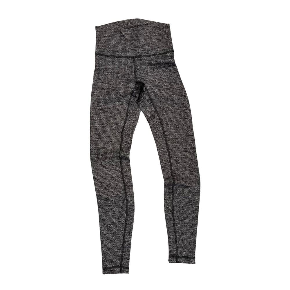 Lululemon Leggings Textured Gray Size 4 Soft Stretchy